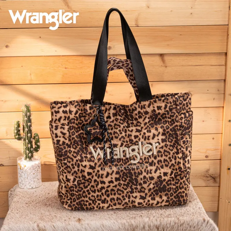 Wrangler Leopard Print Large Tote/Crossbody - Wg433-8317Lp 1