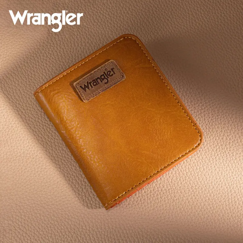 Wrangler Light Brown Small Bi-Fold Wallet Rfid Card Holder - Wg202-W058br 1