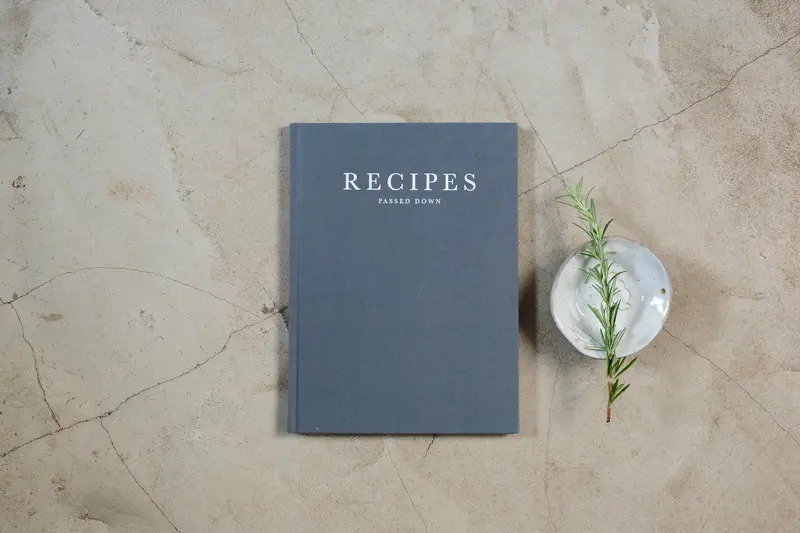 Write To Me - Recipe Book - Recipes Passed Down - Grey 1