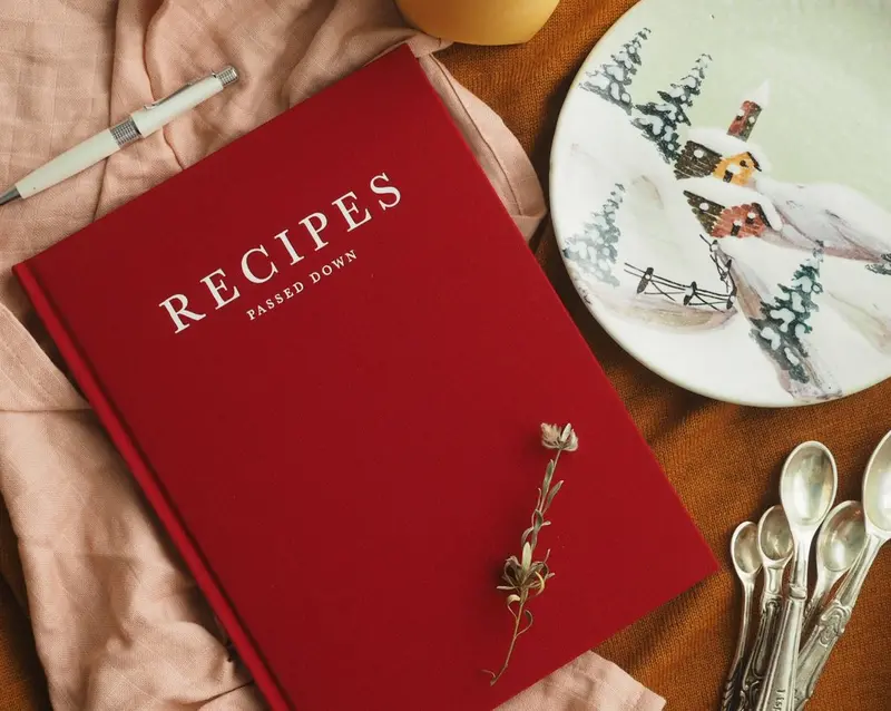 Write To Me - Recipe Book - Recipes Passed Down - Red 1
