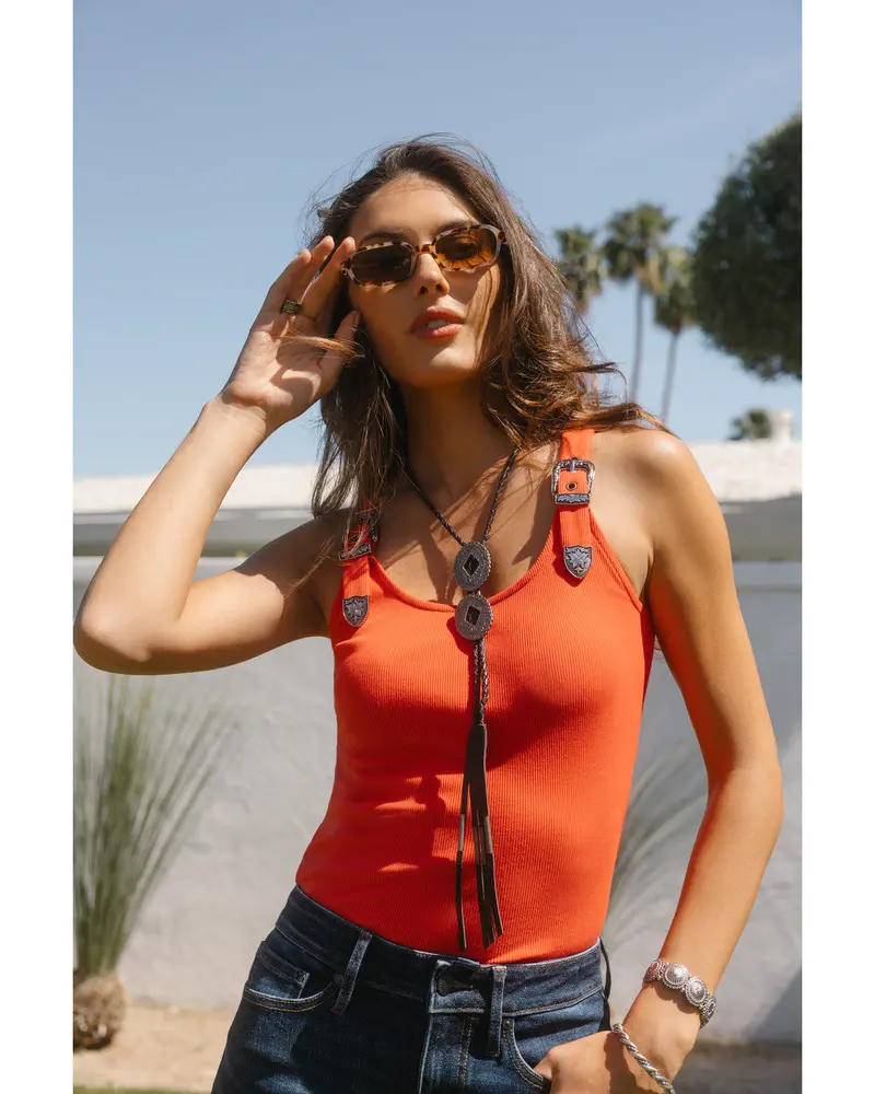 Wylie Rib Knit Buckle Tank 1