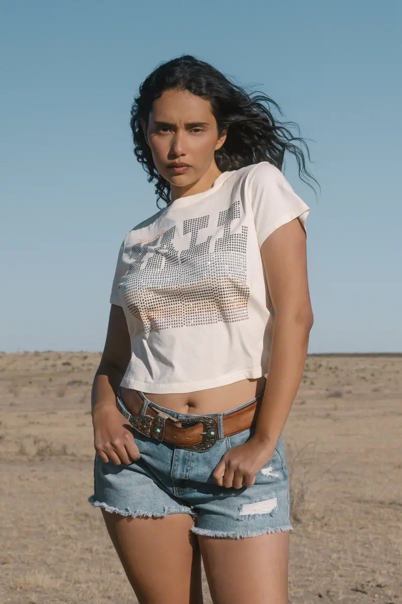 Y'all Embellished Short Sleeve Cropped Graphic Tee 1