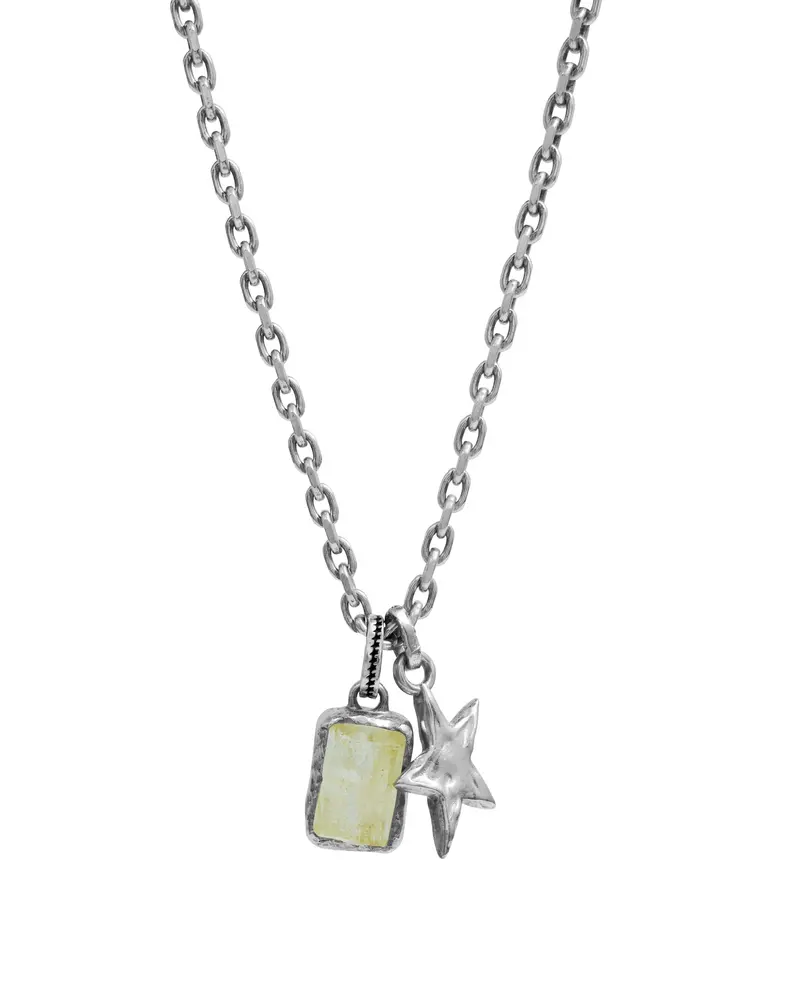 Yellow Stone Multicharm Necklace 1