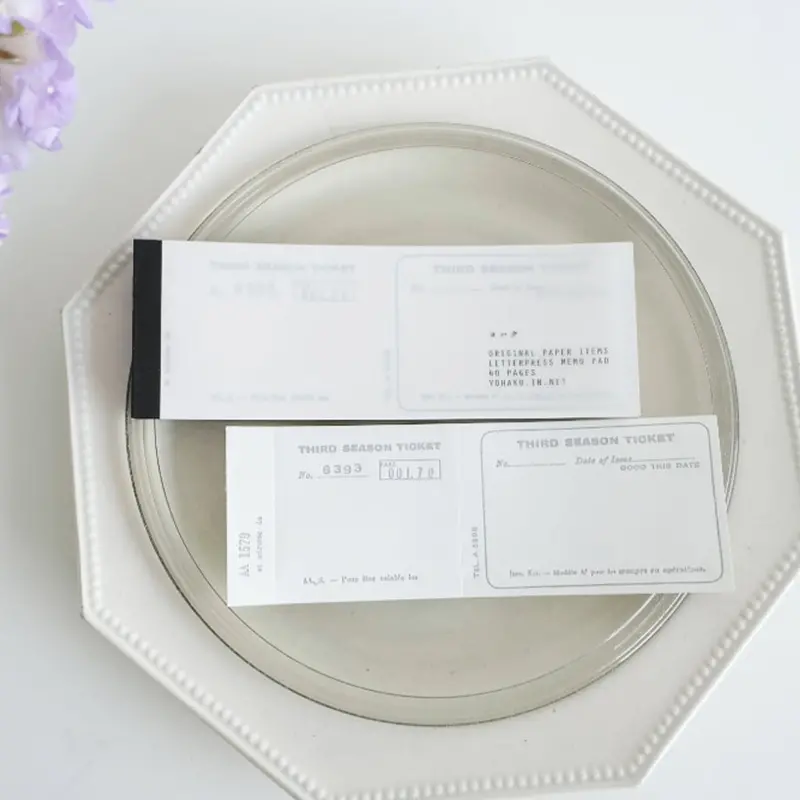 Yohaku - Notepad - Memo Pad - Ticket (Grey) 1