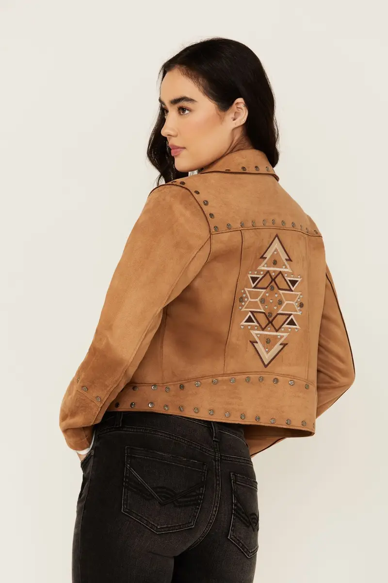 Yorkshire Studded And Embroidered Moto Jacket 1