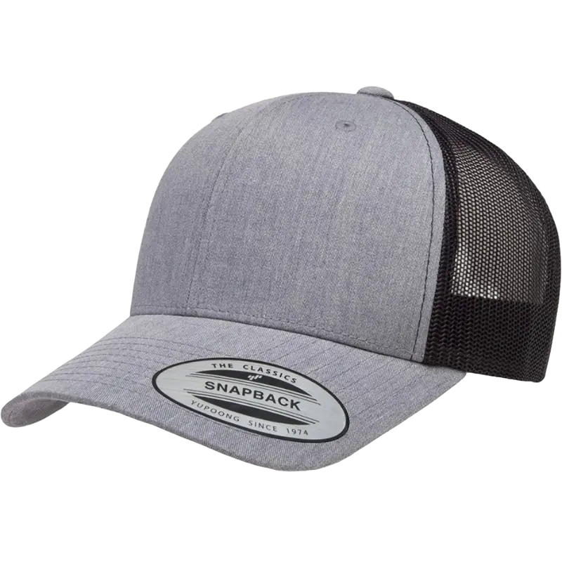 Youth Heather/Black Snapback 1