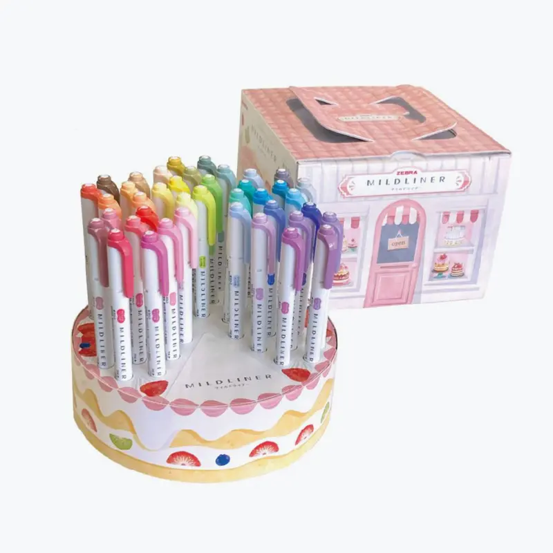 Zebra - Highlighter - Mildliner Double Sided - Cake - 40 Piece Set 1