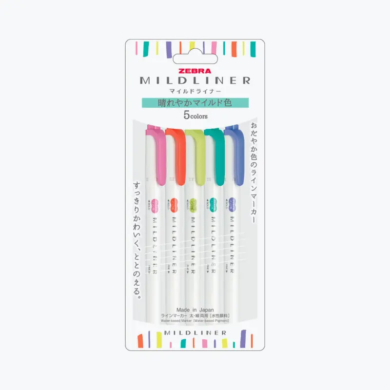Zebra - Highlighter - Mildliner Double Sided - Refresh Mild Set 1