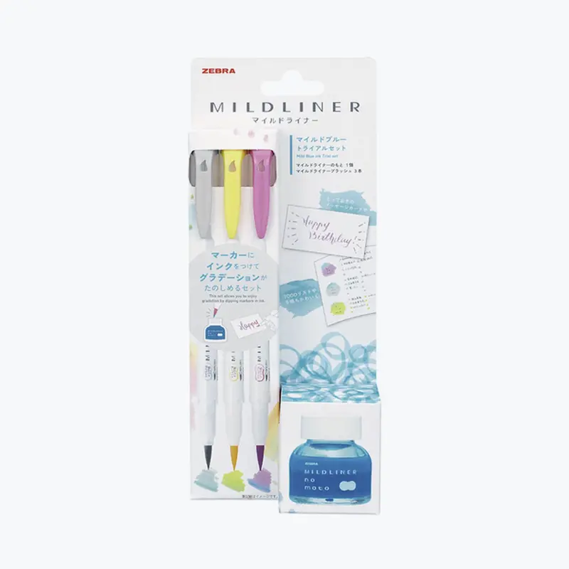 Zebra - Highlighter Set - Mildliner No Moto - Mild Blue 1