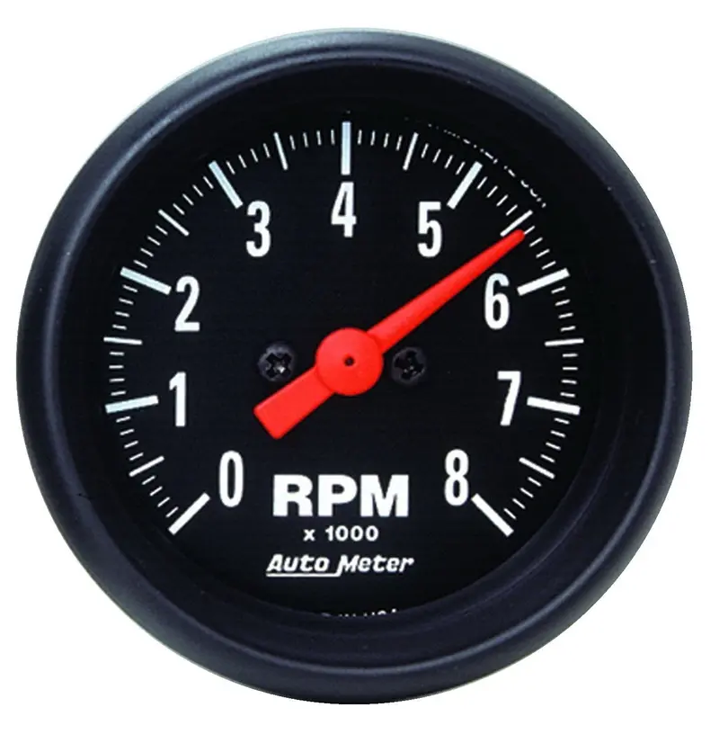 Autometer Z-Series 2-1/16" Tachometer – 0–8,000 Rpm In-Dash Gauge 1