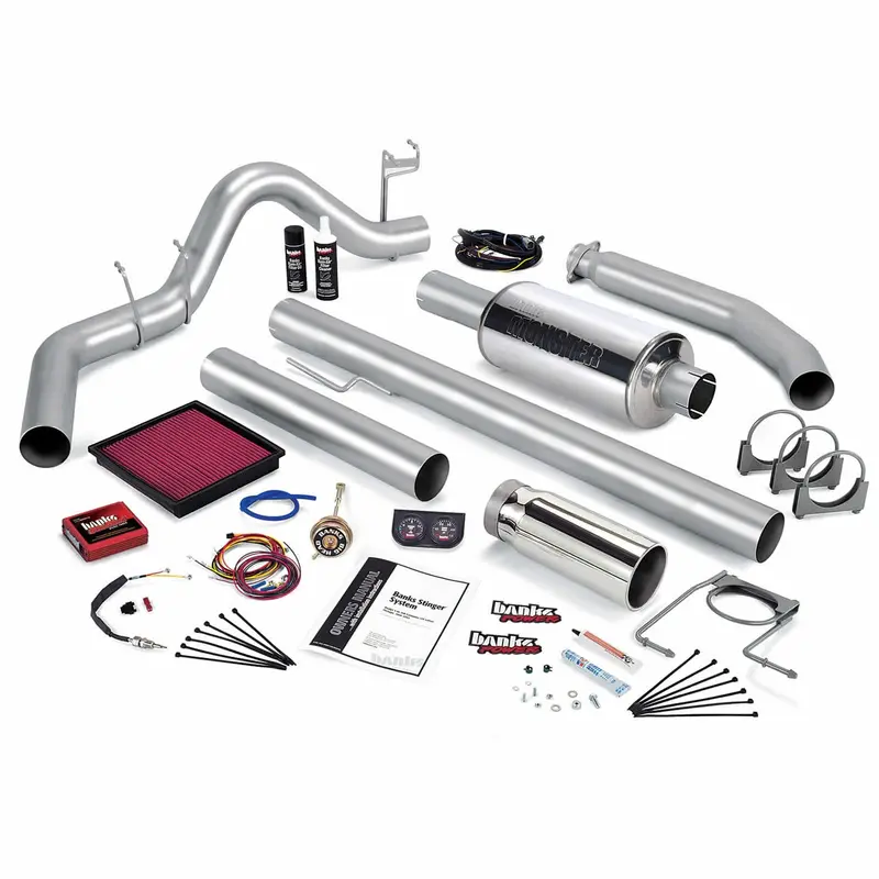 Banks Power Stinger Exhaust System With Chrome Tip For 2001 Dodge 5.9L Cummins (245 Hp, Standard Cab) 1
