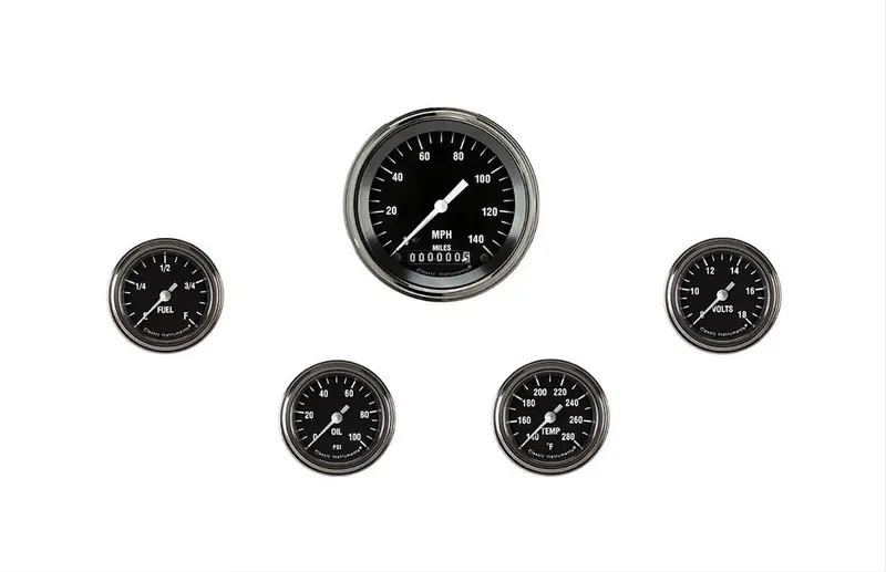 Classic Instruments Hr100Slf Hot Rod Gauge Set – Five 2-1/8" Full-Sweep Analog Gauges 1
