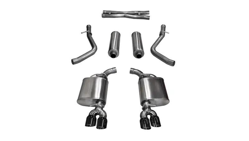 Corsa Performance 14985Blk Xtreme Cat-Back Exhaust – Dual Rear Exit, 2.5" Tubing, 3.5" Black Tips (2015–2016 Challenger R/T 5.7L) 1