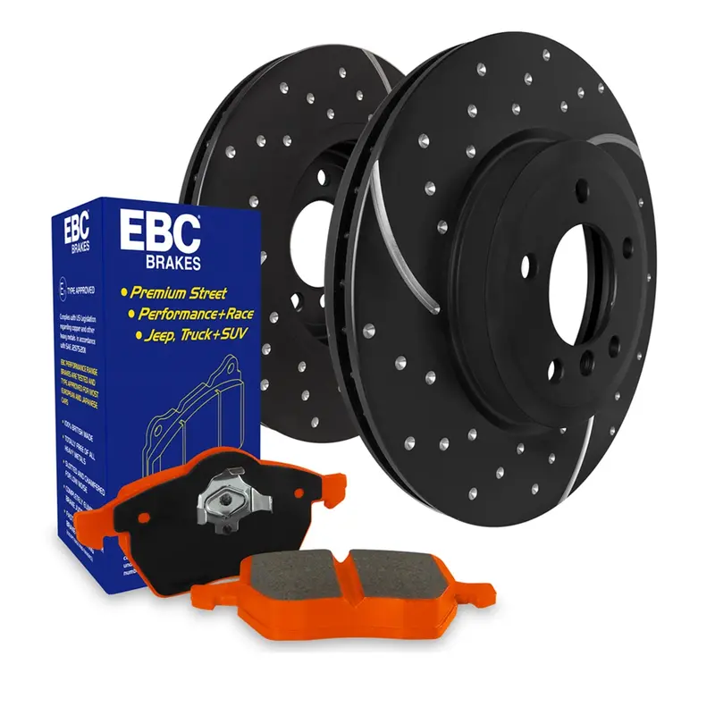 Ebc S8Kf1252 Sport Brake Kit: Orangestuff Pads + Gd Drilled Rotors 1