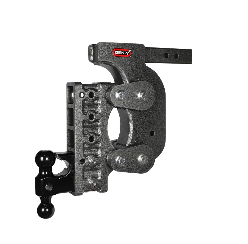 Gen-Y Boss Torsion-Flex Dual-Ball Pintle Hitch – 2" Shank, 15" Drop 1