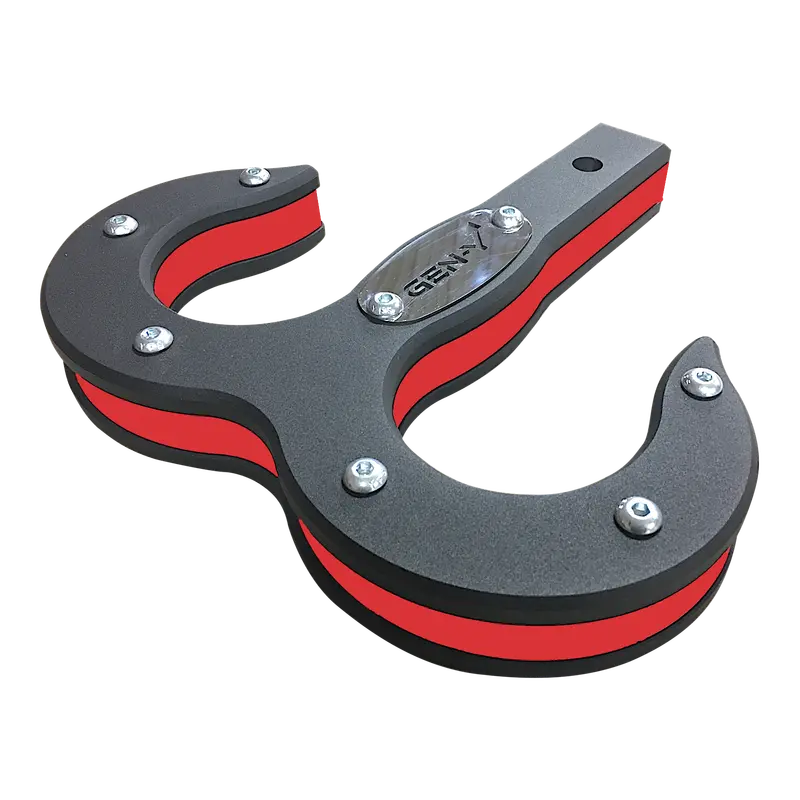Gen-Y Hitch Gh-0069-R Hulk 2.0 Tow Hook – 16,000 Lb Capacity, 2" Shank, Black/Red Finish 1
