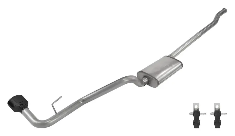 Pypes Performance Cat-Back Exhaust System – 2.5" For 2020+ Jeep Gladiator Rubicon (Single Exit, Street Pro Mufflers, Black Tip) 1
