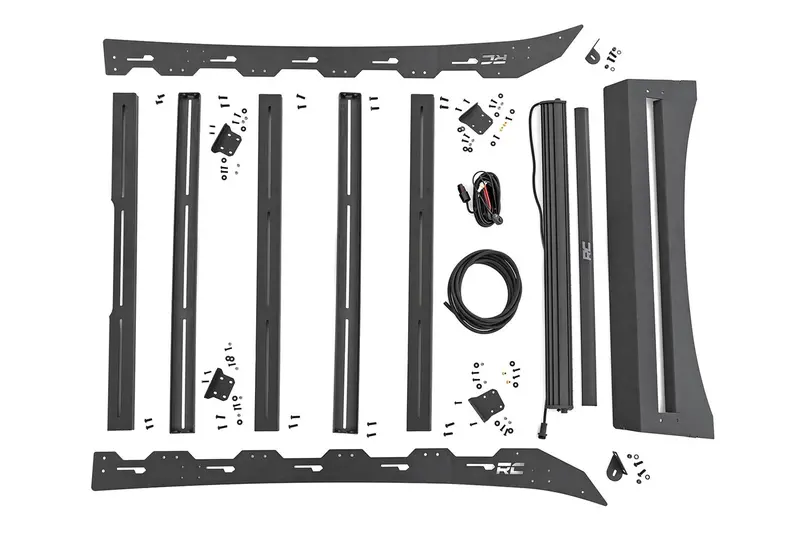 Rough Country Roof Rack With 40-Inch Front-Facing Led Light Bar – Compatible With 2005–2022 Toyota Tacoma (2Wd & 4Wd) 1