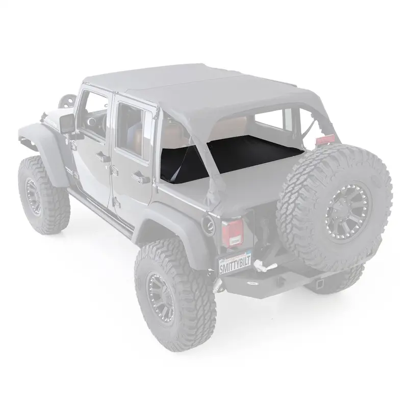 Smittybilt Tonneau Cover Extension – Black Diamond Fabric For 2007–2018 Jeep Wrangler Jk 4-Door 1