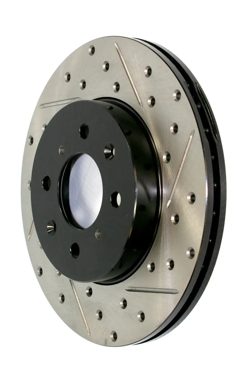 Stoptech 127.44017Cr Sport Cryo-Treated Front Right Brake Rotor – Drilled & Slotted 1