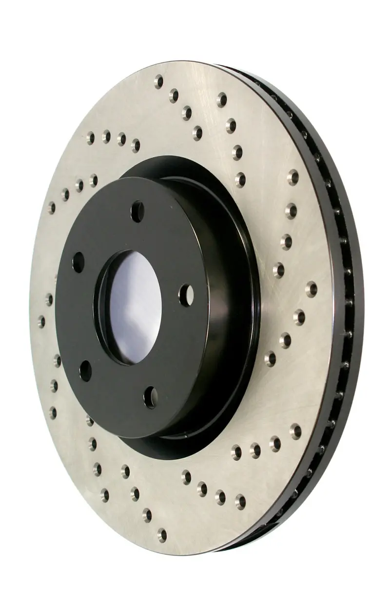 Stoptech 128.22003L Front Left Cross-Drilled Performance Brake Rotor 1