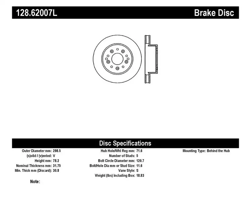 Stoptech Sport Cross-Drilled Brake Rotor – Left-Side Front & Rear 1