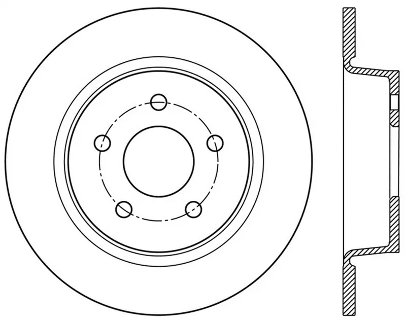 Stoptech Sport Rear Left Brake Rotor – Drilled & Slotted (Part #127.61101L) 1