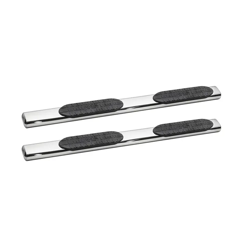 Westin Pro Traxx 21-63710 Oval Nerf Step Bars – 6" Wide, Black Powder-Coated Steel 1